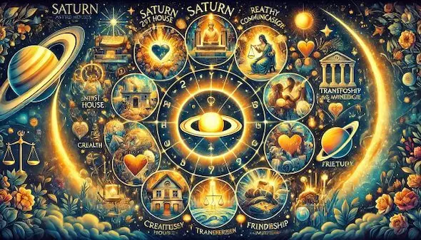 Satürn 2. Evde ile ilgili illüstrasyon