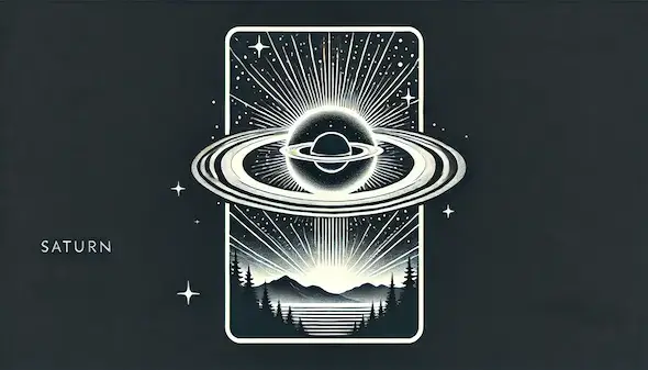 Satürn evleri konulu arka fonu siyah illüstrasyon