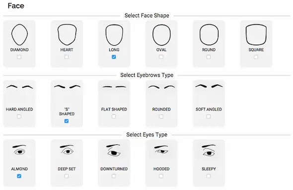 İkizini bulma sitesindeki sorulan sorulara ait tablo