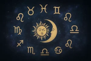 Burç Sembolleri ay yıldızlı görsel