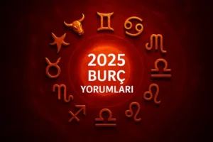 2025 Burç Yorumları yazılı astroloji temalı illustrasyon
