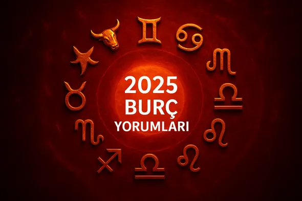 2025 Burç Yorumları yazılı astroloji temalı illustrasyon
